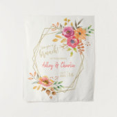 Hou van je Herfst Floral Wedding Shower Wandkleed (Voorkant)