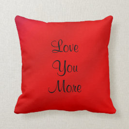 Hou van je, hou van je meer Script Red Square Kussen