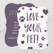 hou van je huisdier kaart (Voorkant / Achterkant)