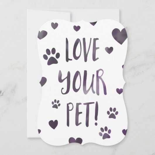 hou van je huisdier kaart (Voorkant)