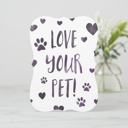 hou van je huisdier kaart (Staand voorkant)