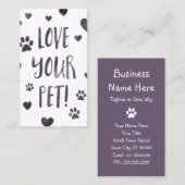 hou van je huisdier visitekaartje (Voorkant / Achterkant)