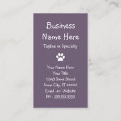 hou van je huisdier visitekaartje (Achterkant)