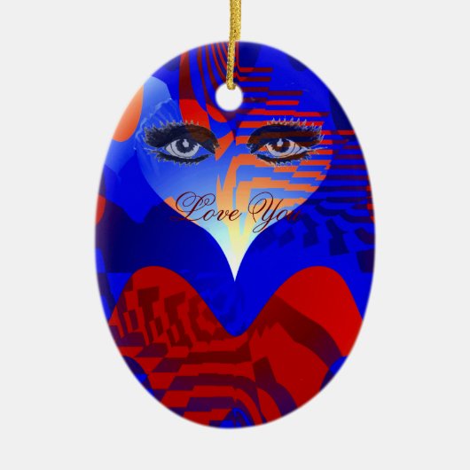 Hou van je_ keramisch ornament (Voorkant)