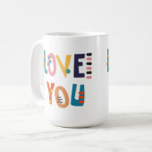 Hou van je kleuren koffiemok (Voorkant links)