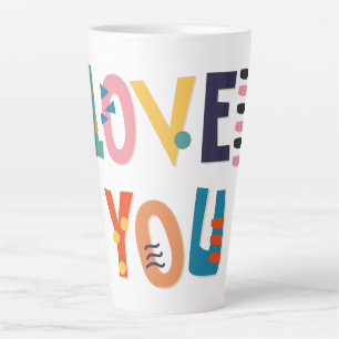 Hou van je kleuren latte mok