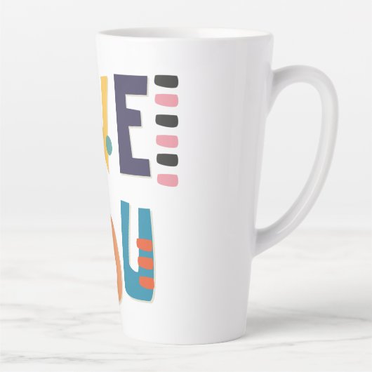 Hou van je kleuren latte mok (Rechts)