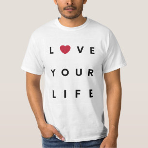 Hou van je leven Best Typographic on White T-shirt