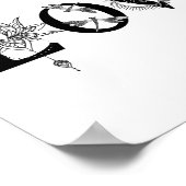 Hou van je leven Sterren Lotus maan Zon libellen Poster (Hoek)