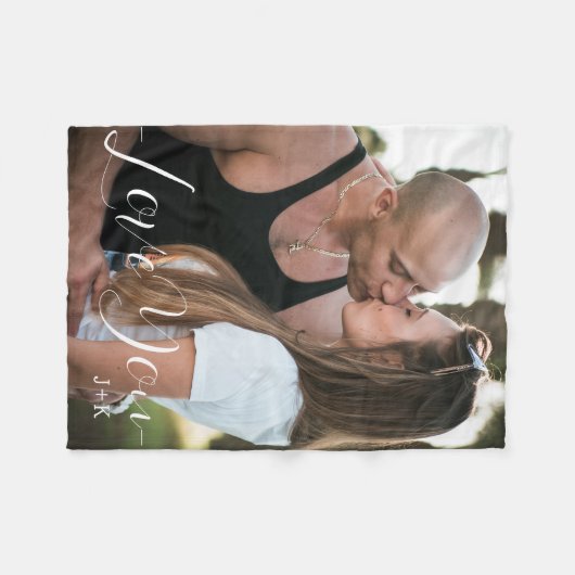 Hou van je, liefje fleece deken (Voorkant (Horizontaal))