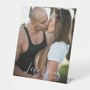 Hou van je, liefje reclamebord met voetstuk