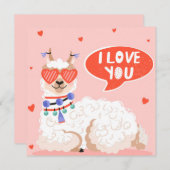 Hou van je Llama Feestdagenkaart (Voorkant / Achterkant)