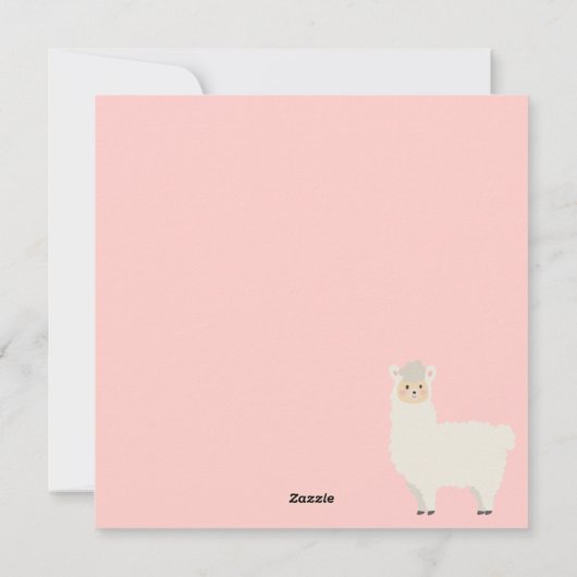 Hou van je Llama Feestdagenkaart (Achterkant)