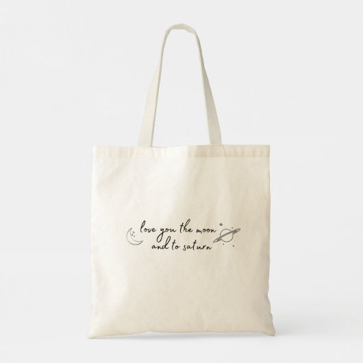Hou van je maan en verzadiging tote bag (Achterkant)