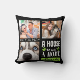 Hou van je Mam 3 foto's en hondenquote Cushion Kussen