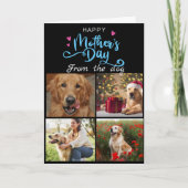 Hou van je mam Black, 4 fotocollage kaart (Voorkant)