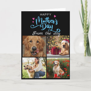 Hou van je mam Black, 4 fotocollage kaart