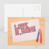 Hou van je, mam briefkaart (Voorkant / Achterkant)