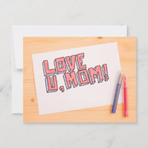 Hou van je, mam briefkaart