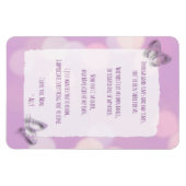 Hou van je Mam, Gedicht, Paarse Vlinders Magneet (Horizontaal)