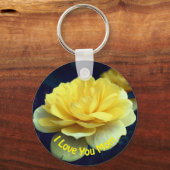 Hou van je mam Gele rozenbloem Sleutelhanger (Voorkant)