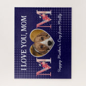 Hou van je mam, griep, aangepaste hond foto jigzaa legpuzzel (Verticaal)
