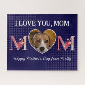 Hou van je mam, griep, aangepaste hond foto jigzaa legpuzzel (Horizontaal)