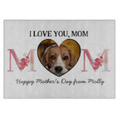 Hou van je mam, griep, aangepaste hondfoto snijplank (Voorkant)