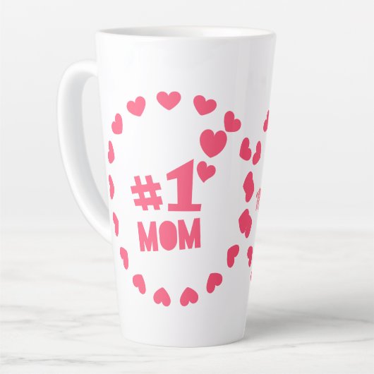 Hou van je Mam Happy Moederdag Latte Mok (Linkerhoek)