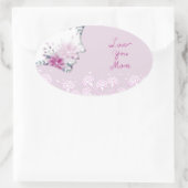 Hou van je mam Oval Sticker (Tas)