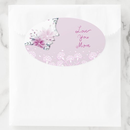 Hou van je mam Oval Sticker (Tas)