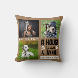 Hou van je mam zwarte, aangepaste collage en honde kussen