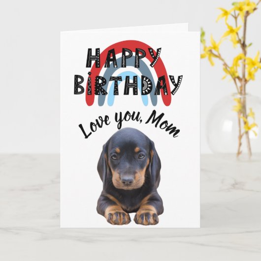 Hou van je mama Aangepaste verjaardagskaart van je Kaart (Gele Bloem)