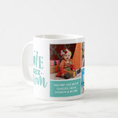 Hou van je mama Blauwgroen Moederdag Gift Koffiemok (Voorkant links)