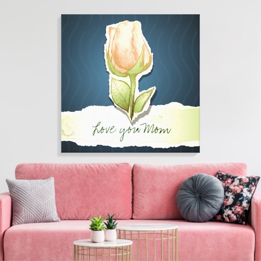 Hou van je mama, canvas afdruk (Insitu (Woonkamer))