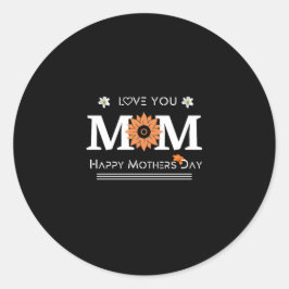 Hou van je mama design ronde sticker