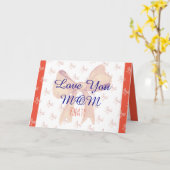 Hou van je mama elegante eenvoudige moderne Moeder Kaart (Gele Bloem)