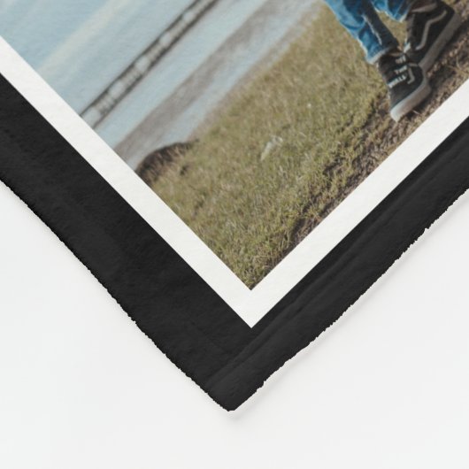 Hou van je mama Foto Collage Black Fleece Deken (Hoek)