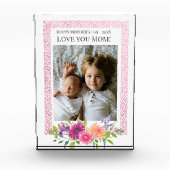 Hou van je mama! Het prachtige Roze Bloemen Foto B (Voorkant)