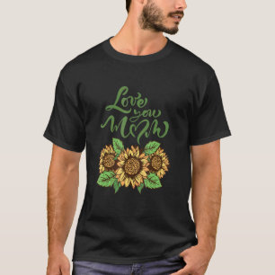 Hou van je mama Moederdag luipaard zonnebloemen vo T-shirt