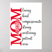 Hou van je mama...poster tekenkenmerken poster (Voorkant)