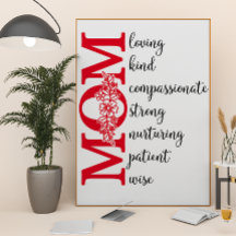 Hou van je mama...poster tekenkenmerken