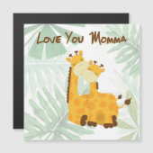 Hou van je mama twee Giraffes Moederdag magneet (Voorkant / Achterkant)