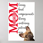 Hou van je mama...van je Franse Bulldog Poster (Voorkant)