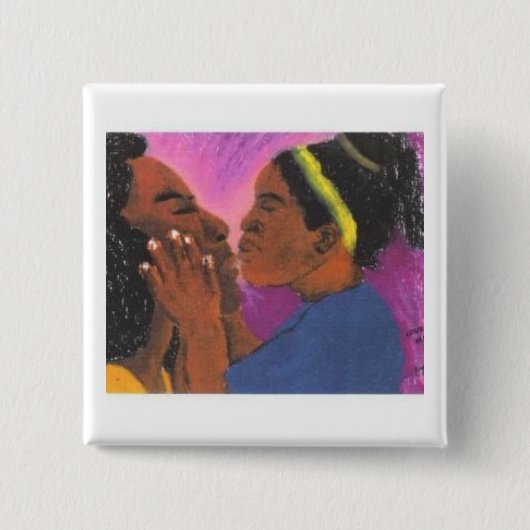 Hou van je mama vierkante button 5,1 cm (Voorkant)