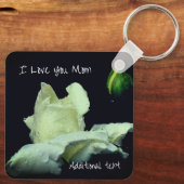 Hou van je mama White Rosebud, persoonlijk Sleutelhanger (Achterkant)