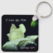 Hou van je mama White Rosebud, persoonlijk Sleutelhanger (Achterkant)