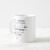 Hou van je mama woorden in het hart koffiemok (Voorkant links)