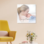 Hou van je mammie Script Heart Aangepaste Fotobekl Canvas Afdruk<br><div class="desc">Je bent gek op aangepaste foto's van mammie-script. Vervang de foto door je eigen foto,  die boven de gestelde typografie staat...  Liefde mammie met hartmotieven..</div>