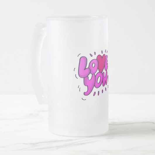 Hou van je matglas bierpul (Voorkant links)